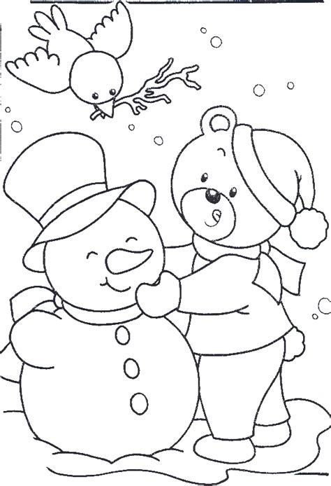 happy  snow day coloring pages winter coloring pages kidsdrawing