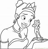 Frog Tiana Coloringpages101 sketch template