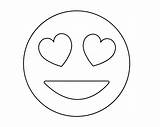 Emoji Coloring Pages Printable Heart Faces Kids Eyes Sheets Choose Board Cute Cartoon sketch template