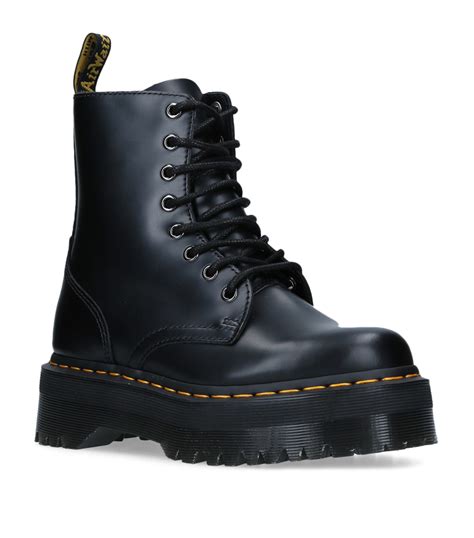 dr martens black leather jadon platform boots harrods uk