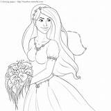 Bride Coloring Pages Princess Miracle Timeless sketch template