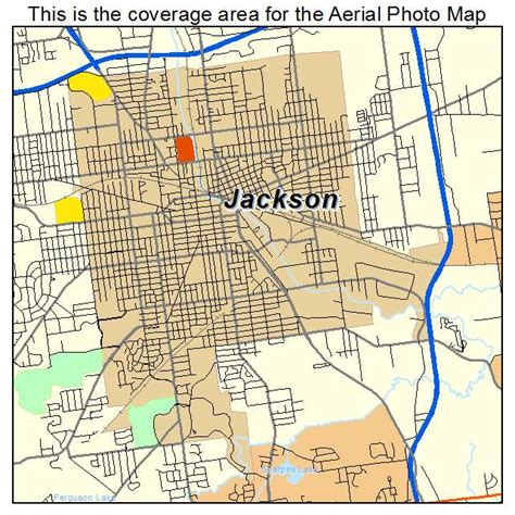aerial photography map  jackson mi michigan