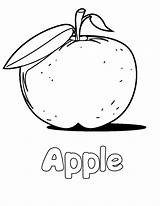 Apple Coloring Pages Printable Fruit Kids Color Drawing Print Hellokids Toddlers Nature Bestcoloringpagesforkids sketch template