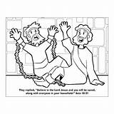 Coloring Silas Paul Jail Pages Bible Getdrawings sketch template