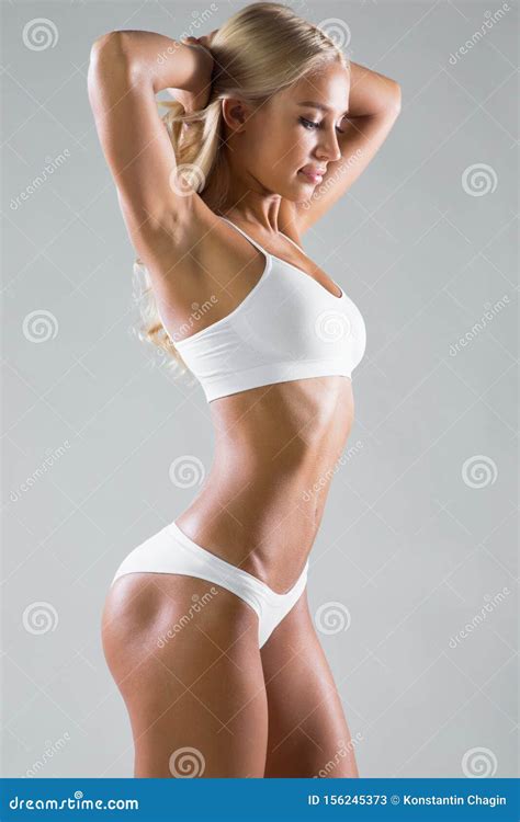 Beautiful Woman With Perfect Figure Stock Image Image Of Isolated
