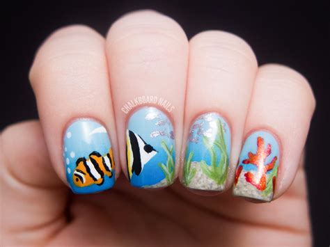 ocean scene nail art chalkboard nails phoenix arizona nail artist