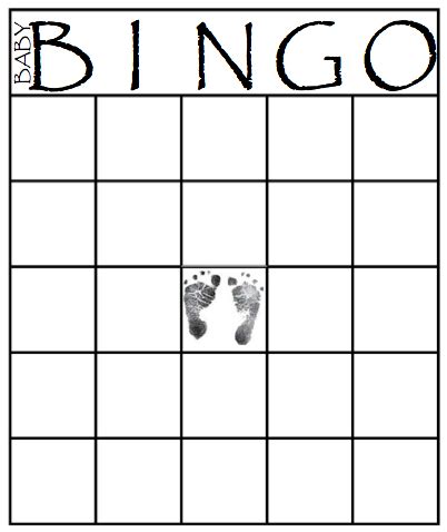 printable bingo card templates baby shower bingo baby shower