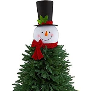 amazoncom   snowman head  hat christmas tree topper home kitchen