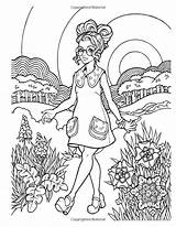Coloring Girly Pages Book Fashion Adult 70s Adults Coloriages Books Designlooter Top Template sketch template