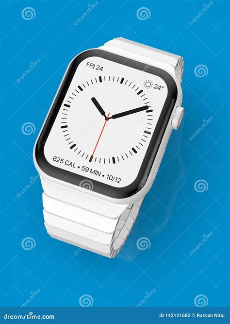 apple horloge  wit ceramisch fictief geruchtenapparaat model stock foto image  oefening