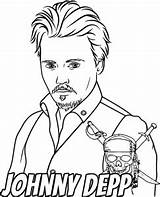 Depp Johnny Topcoloringpages sketch template