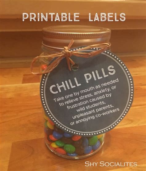 chill pill printable label labels design ideas
