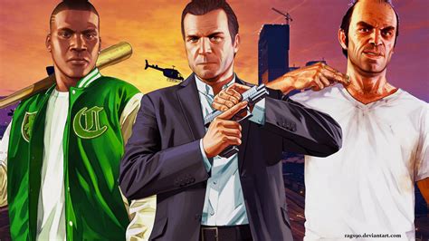 gta 5 franklin michael trevor by rags90 on deviantart