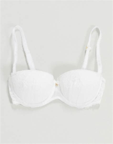 ann summers sexy lace balcony bra in white asos