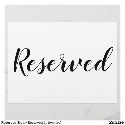 reserved sign reserved zazzlecom reserved signs display plaques