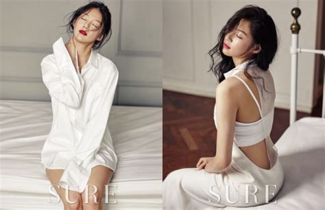 Gong Seung Yeon Strikes A Seductive Pose On A Bed Exposing Her Back