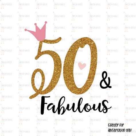 50 And Fabulous Svg 50th Birthday Svg Birthday Party Svg 50