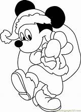 Coloring Mickey Christmas Mouse Pages Coloringpages101 Cartoons sketch template