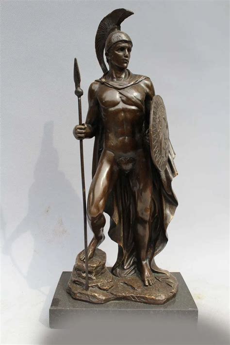 western art sculpture pure bronze marble roman warrior statue dsd  statues sculptures