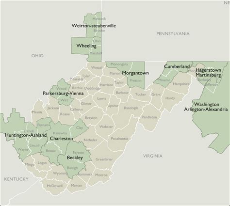 Metro Area Zip Code Maps Of West Virginia 628