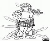Coloring Fiona Shrek Pages Warrior Ogre Ogres Oncoloring Leader sketch template