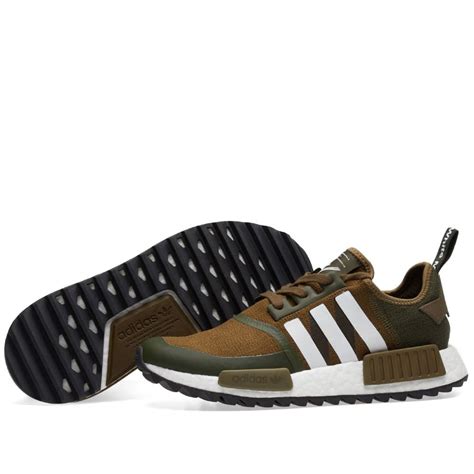 adidas  white mountaineering nmd trail pk trace olive white
