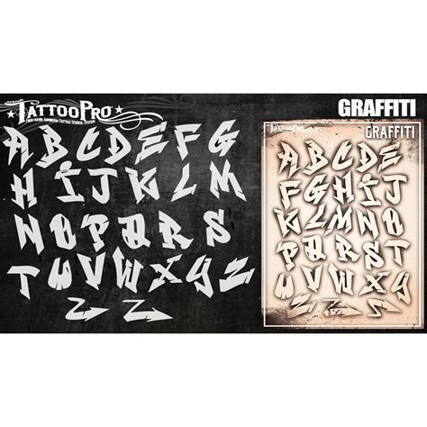 tattoo pro stencils graffiti letters set clownanticscom