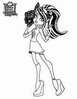 Monster High Coloring Stein Frankie Pages Clawdeen Draculaura Wolf sketch template