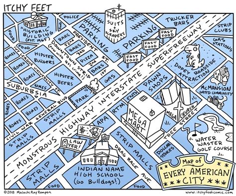 itchy feet s map of every american city the map room
