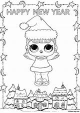 Year Coloring Pages Happy Card Wonder Print Lol Christmas sketch template