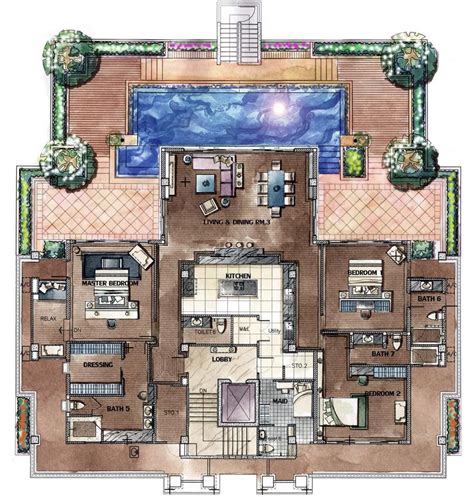 chom tawan penthouse floorplan sims house design home design floor plans floor plans