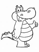 Alligator Coloring Cute Pages Printable Kids Relaistic Color Animals sketch template