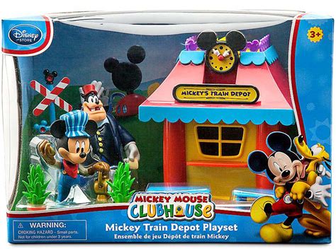 disney mickey mouse clubhouse mickey train depot exclusive playset toywiz
