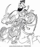 Guru Nanak sketch template