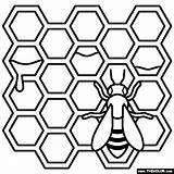 Comb Bee sketch template