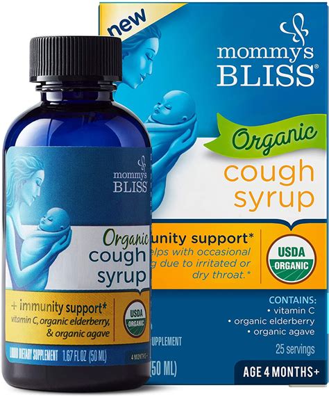 mommys bliss organic baby cough syrup immunity support  fl