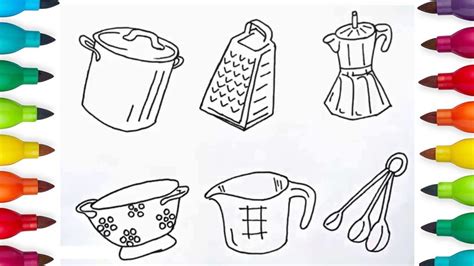 cooking utensils coloring pages