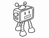 Robot Coloring Tv Characters Pages Robots Coloringcrew sketch template