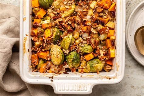 fall roasted vegetable casserole   bowl