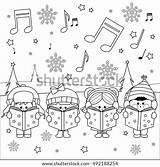 Carols Choir Caroling Carol Ecm Star sketch template