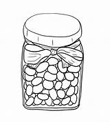 Jar Coloring Pages Jelly Getcolorings Color Beans Kids sketch template