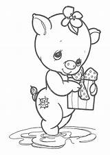 Precious Moments Coloring Pages Animal Animals Friends Printable Girls Cute Pig Bear Adults Sheets Baby Colouring Kids Bing Koala Dog sketch template