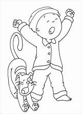 Caillou Coloring Pages Printable Color Popular Library sketch template