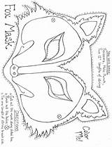 Lobo Mascara Maske Felt Masken Mascaras Máscara Antifaz Hamster Fuchs Colouring Renard Bowser Feroz Zorro Kinder Tiermasken Masque Tail Ausmalen sketch template