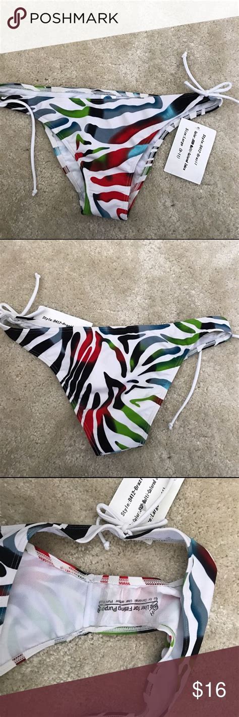 Tan Zebra Whaletail Thong Bikini Bottom Teenyb Bikini Couture My Xxx