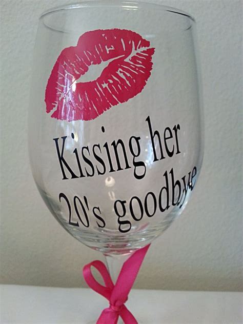 Birthday T Idea Personalized Wine Glass With Lips