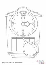 Colouring Time Clock Pages Telling sketch template