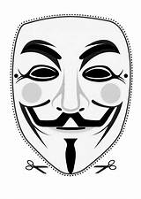 Coloring Printable Masks Mask Anonymous Vendetta Masque Maschera Casa Da Stampabili Per Fawkes Guy Maske Tatuaggio Maschere Festa Bianco Fai sketch template