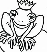Frog Coloring Prince Getdrawings sketch template