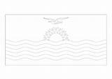 Kiribati Bandera sketch template